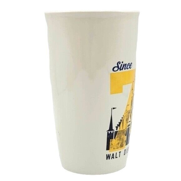Disney World Travel Tumbler Since 71 Magic Kingdom Castle 6" Logo Yellow Blue - Picture 4 of 8